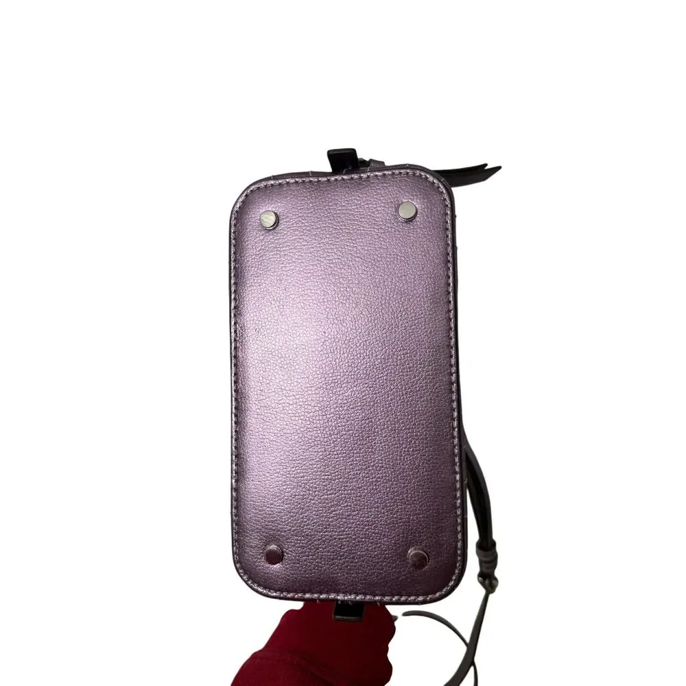 Kate Spade Purple Patterson Drive Quilt Mini Purse Dome Satchel An